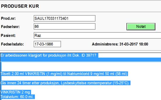 5. Åpne Notat for å dokumentere hvert trinn i arbeidsbeskrivelsen.