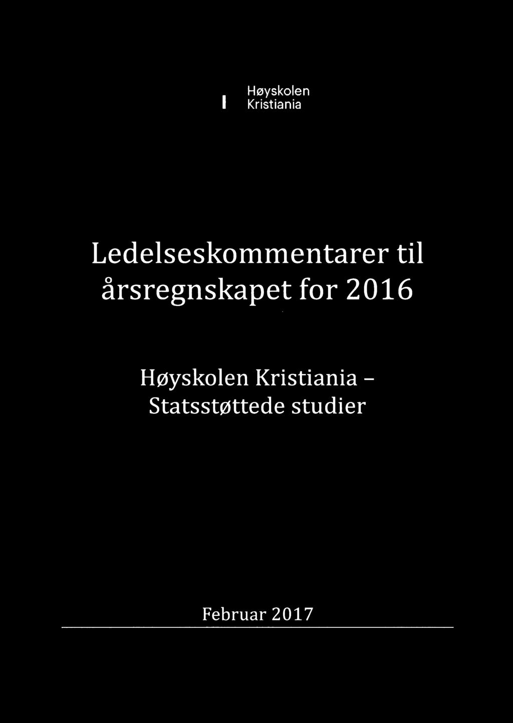 årsregnskapet for 2016 Høyskolen