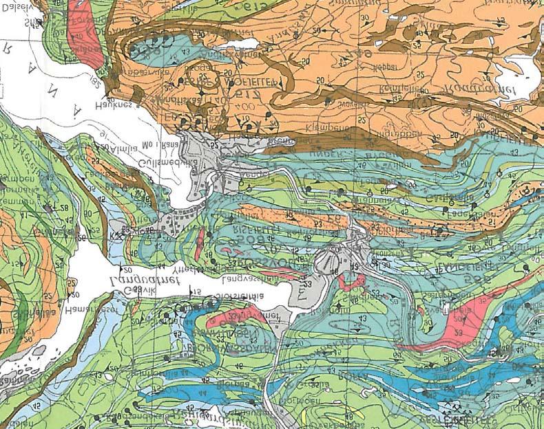 Ecofact AS Side 5 Figur 2. Viser bergrunnen i området. Tallkode 43 er kalkglimmerskifer. Tallkode 53 er gneiser. (Bergrunnskart Mo i Rana. 1991.NGU) 3. METODE 3.