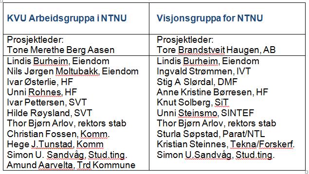 5 KVU- og visjonsgruppene 6 Medvirkning Tiltak Nyheter og campusweb Tidspunkt På plass/løpende Interne prosesser ved fakultet og institutt Initieres dekanmøte 3.9.