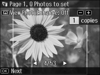 Hvis du vælger Placer fotos manuelt, skal du placere fotoene som vist i (1) eller efterlade et tomrum som vist i (2).