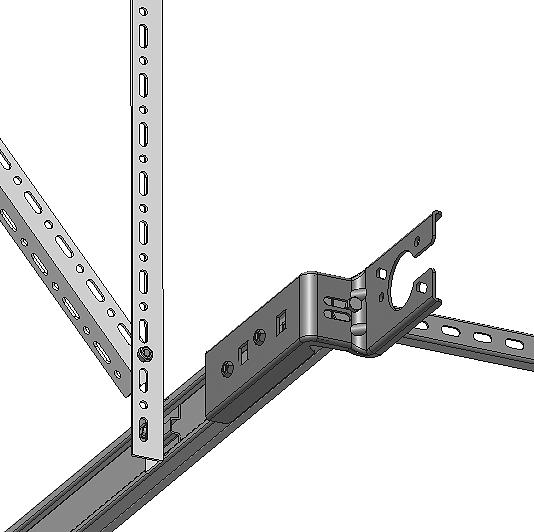 (se fig 2) Opphengsvinkel kan eventuelt monteres i bakkant av endeplatens del 2 (se fig 3) Takskinner