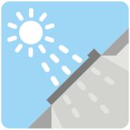 blendingsgardin Utvendig solskjerming Screen -øvre del Spesialfarge på forespørsel, kontakt VELUX Norge AS Innvendig overflate Hvitmalt Impregnert og lag av vannbasert akryllakk og maling, NCS