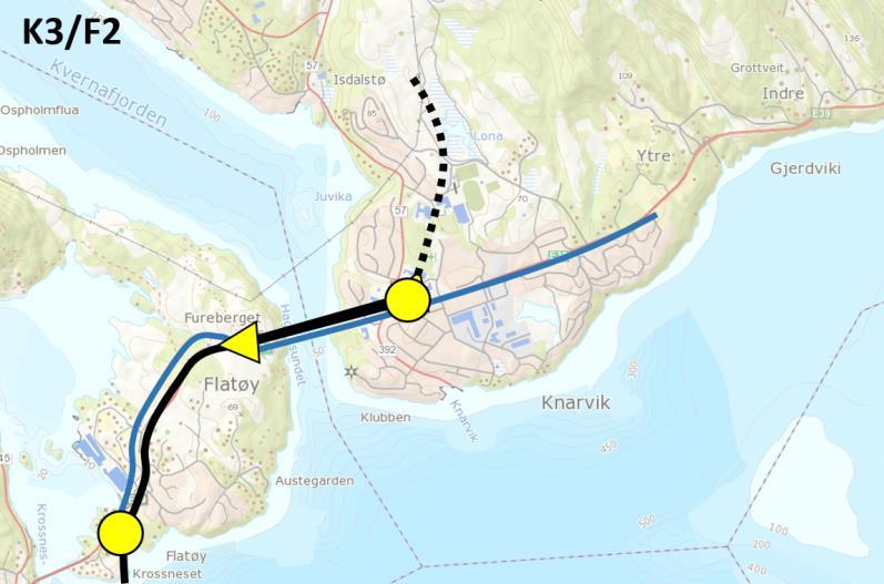 Trafikksystem mellom Flatøy og Knarvik To