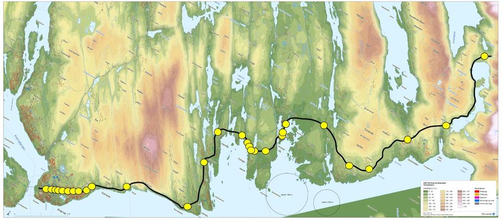 Problemstillinger på strekninga Trafikktryggleik: Trafikken gjennom Knarvik er ikkje akseptabel