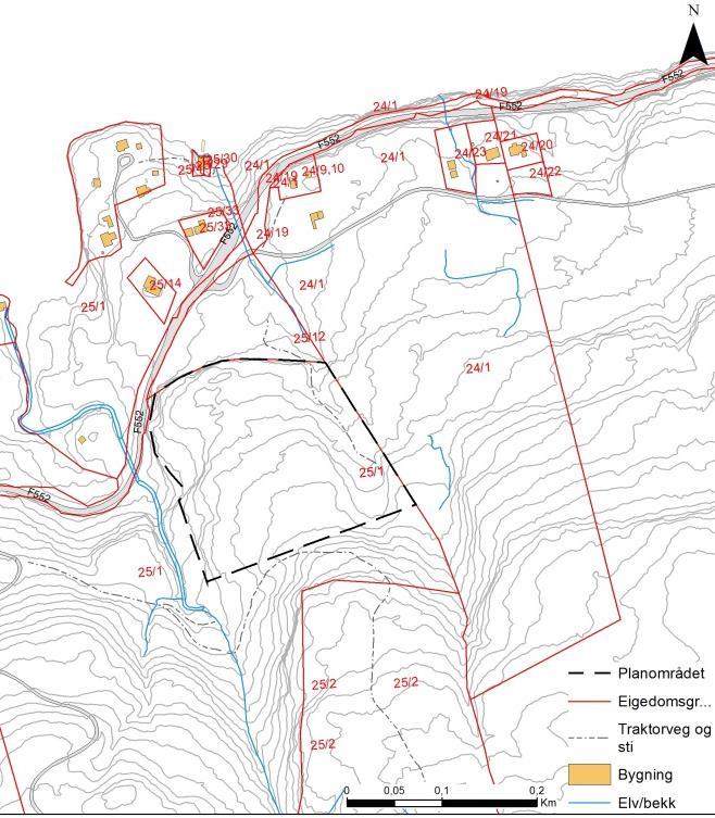 5.2 Avgrensing Planområdet følgjer i hovudsak avsett område for råstoffutvinning i kommuneplanens arealdel.