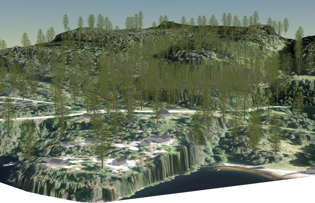 Planområdet Figur 37:3D modell som viser korleis terrenget vil sjå ut etter endt drift.