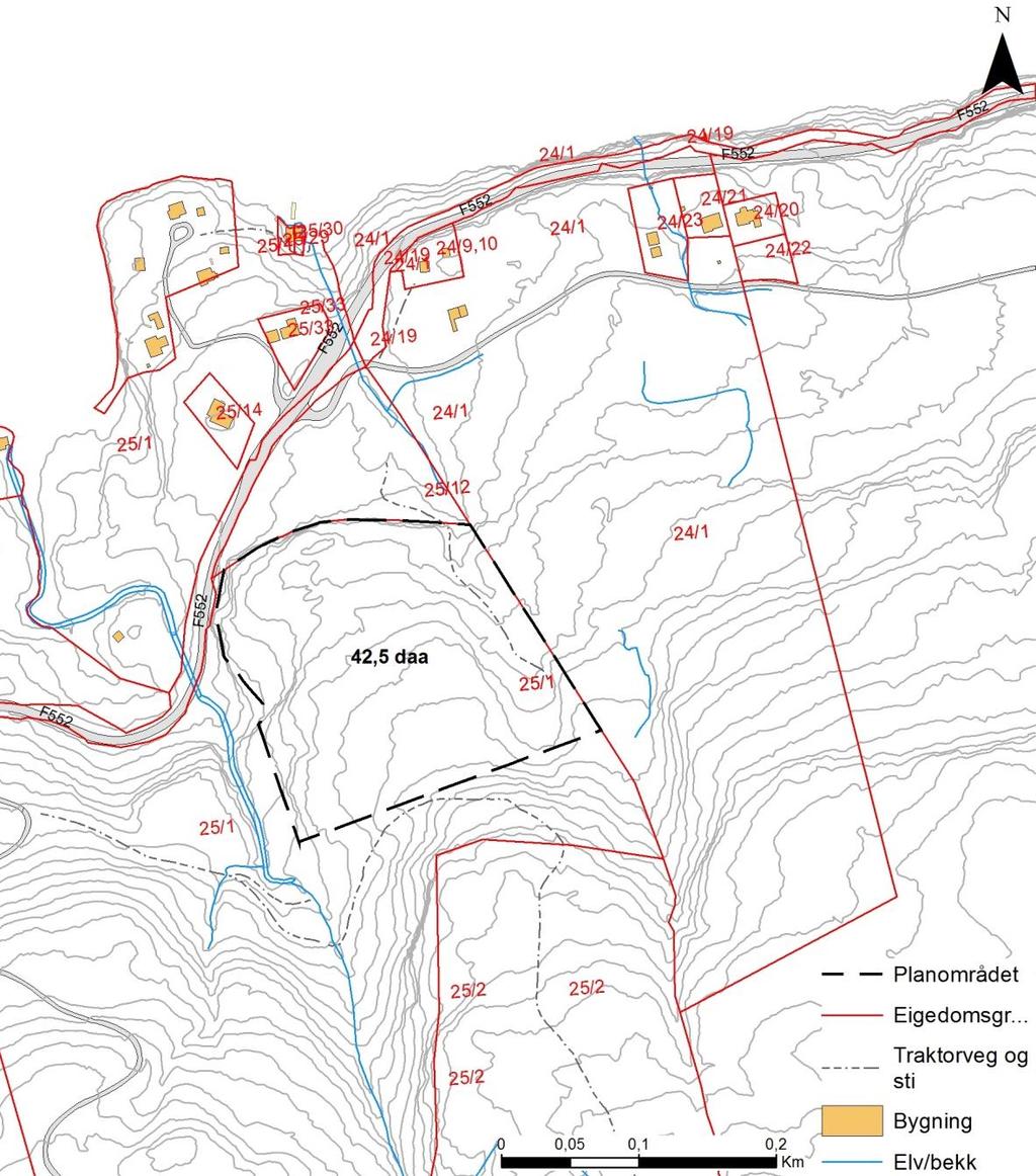 Risiko- og sårbarhetsanalyse for Berge Naturstein Gnr. 25, bnr. 1, m.fl., Jon Berge 3.