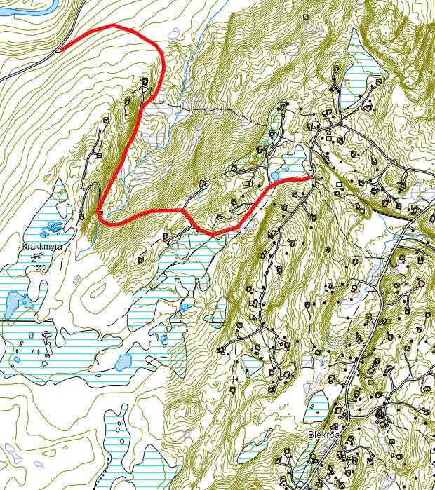 40: Avstikker fra Krakkmyrvegen.