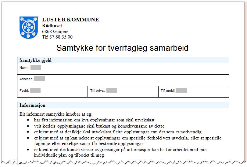 Samtykke til