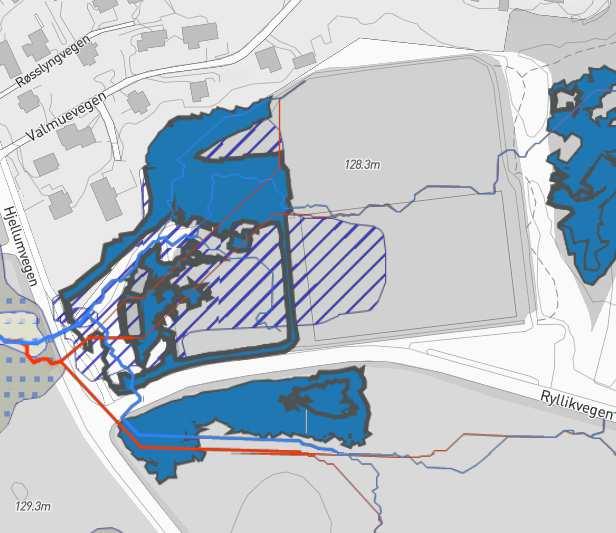 tjenestebehov Risiko og sårbarhet (se egen samletabell) skole Dels flomutsatte arealer, og oppfølgende regulering må sikre at ny bebyggelse ikke rammes av flom/overvannsproblemer.