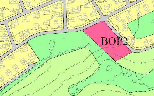 BOP2 - Barnehage Ridabu sør (to alternativer) Dagens arealformål: Friområde, samt noe LNF ved alt a Foreslått arealformål: Tjenesteyting (barnehage) Alternativ A Alternativ B Området er relativt