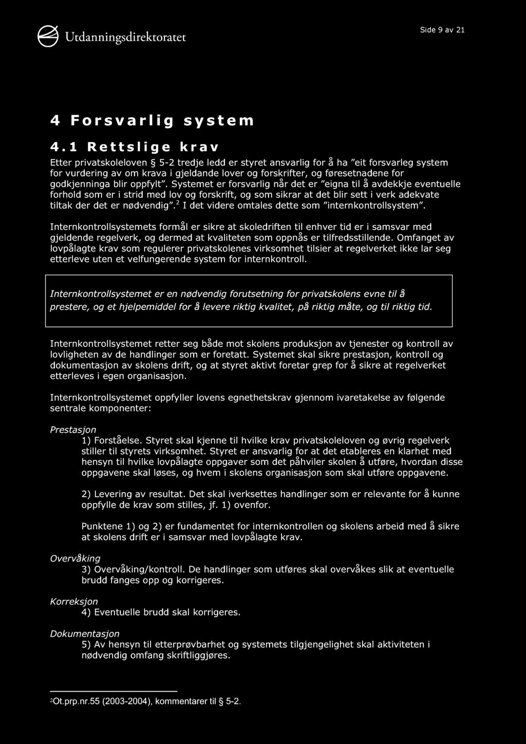 Side 9 av 21 4 Forsvarlig system 4.