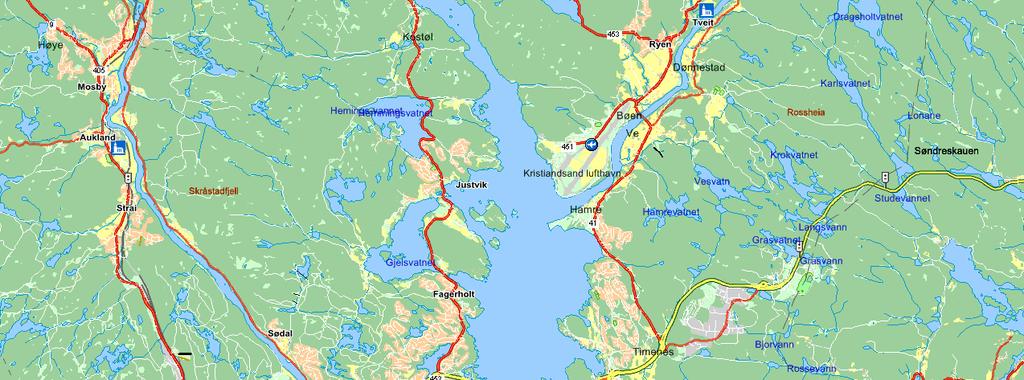 2 Studieområdet I dette kapittelet blir det presentert noen fakta om Kristiansand og fortalt litt om området som skal studeres. De fleste faktaene er hentet fra Kristiansand kommunes nettsider (www.