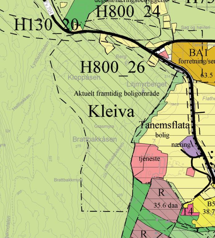 Kommuneplan I gjeldende kommuneplan for Klæbu 2010-2021 er planområdet markert som aktuelt framtidig boligområde.