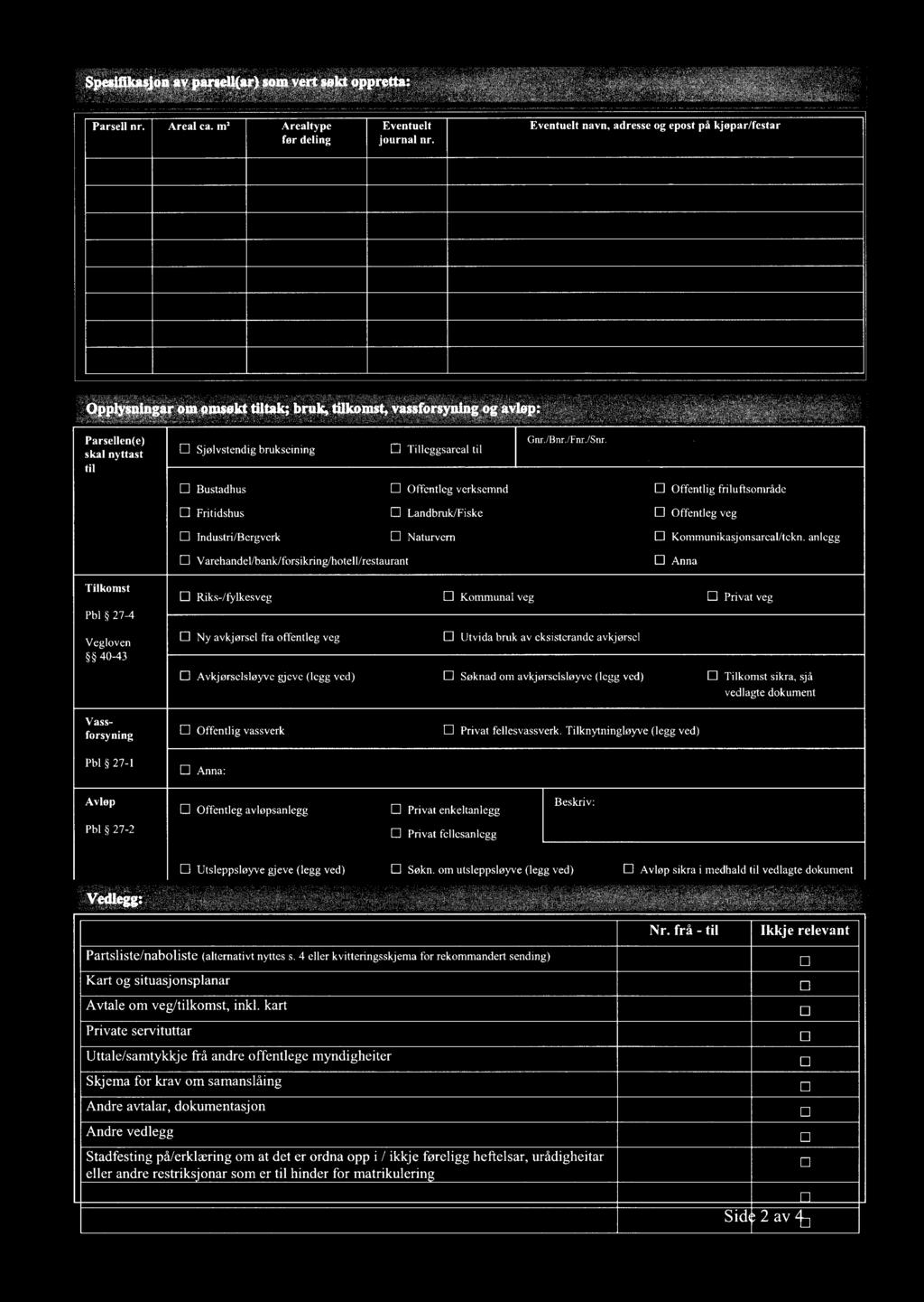 Kommunikasjonsareal/tekn anlegg til Fritidshus [] Industri/Bergverk El Varehandel/bank/forsikring/hotell/restaurant Tilkomst D Riks-/fylkesveg Offentleg veg El Anna El Kommunal veg El Privat veg Pbl