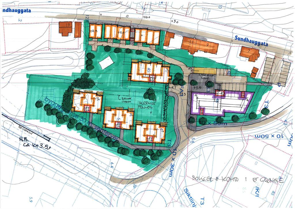 Alternativ 2 Kombinert bolig og kontor: Mulighet- og kapasitetsanalyse Halvorsen & Reine har laget en mulighet- og kapasitetsanalyse for eiendommen. Kapasitetsanalyse kombinasjon bolig kontor.