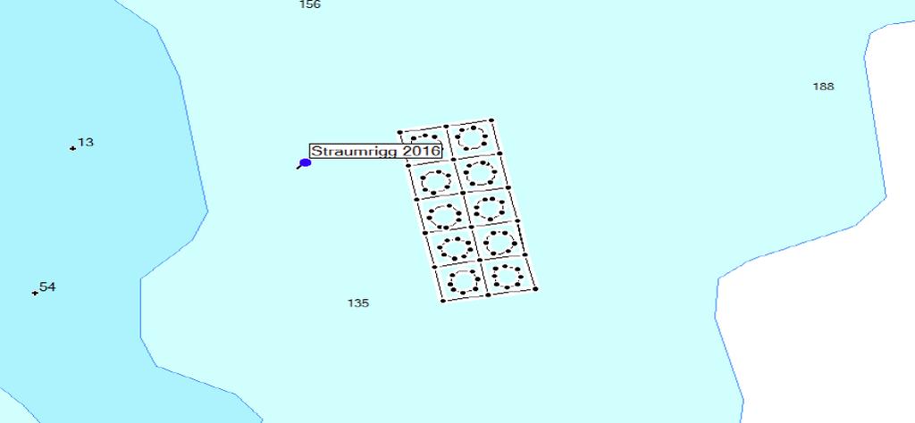 FIGUR : PLASSERING AV STRAUMRIGG I FORHOLD TIL ANLEGGET INSTRUMENT Produsent Nortek AS Serienummer AQD 7750 AQD 7751 Måleprinsipp Akustisk målar (målar 30 cm i frå instrumentsensorar) Frekvens 00 khz