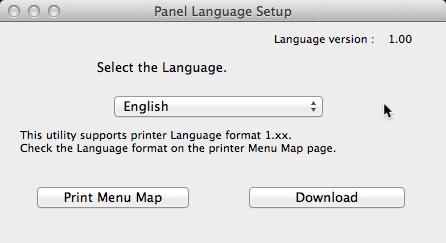 Mac OS X-verktøy Mac OS X-verktøy Dette kapittelet forklarer hvilke verktøy du kan bruke i MAC OS X. 3 Oppsett for kontrollpanelspråk Du kan endre visningsspråket på operatørpanelet.