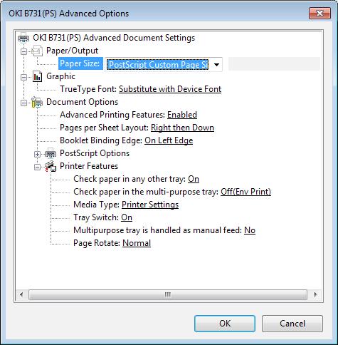 Utskrift med ulike funksjoner 1 Praktiske utskriftsfunksjoner For Windows PS-skriverdriver 1 Trykk på [Start] og velg [Enheter og skrivere].