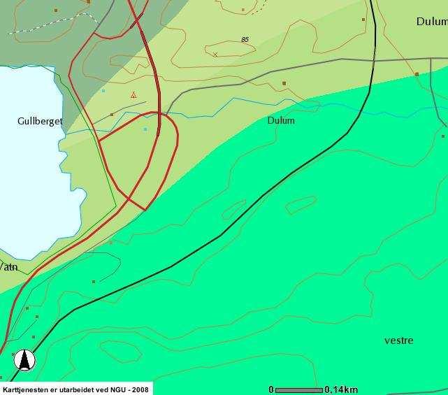 3. Resultat 3.1. Geologi og nedbørsdata Geologi: Geologien har, sammen med temperatur og fuktighet, stor betydning for plantelivet i et område. Både bergrunnskart (Figur 3.1) og løsmassekart (Figur 3.