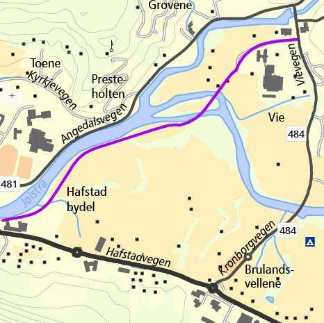 6.1.6 Langs Jølstra sørside gjennom Hafstadparken til Prestholmen og vidare til Sentralsjukehuset Aktuell som turveg og som gangsamband til frå arbeid på sentralsjukehuset Må sjåast i samanheng med
