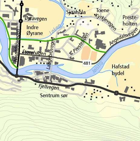 sykkelveg frå Hafstad og austover. Retningslinjer for byutvikling Trafikkplan Kommuneplanens arealdel Forvaltningsplanen for Jølstra Delvis innafor definert sentrumsområde.