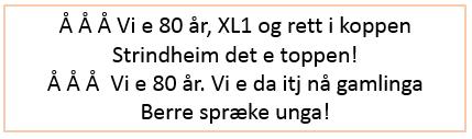 SSM HK; Det går likar no Frode Vikan Arr: Bjørn Morten Kjærnes Allsang på refrenget: 13. SSM HK; Trompetekspressen Ernst Hoffmann 14.