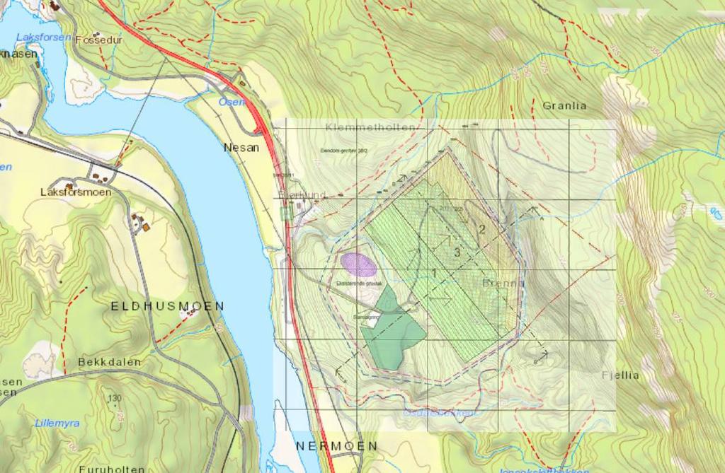 Om våren flytter reinbeitedistriktet over Vefsna ved Finnsås og Lien, jf figur 1. For å komme videre nordover mot Reinfjellet, må reinflokken passere gjennom planområdet for Laksfors massetak.