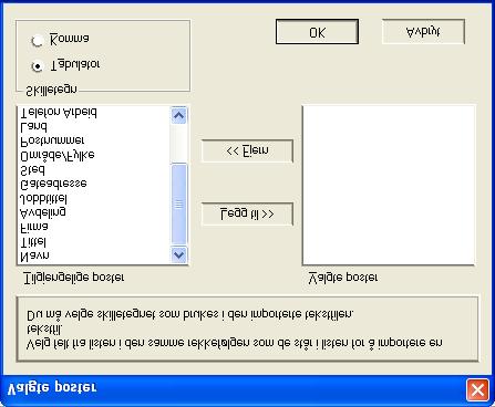 Importere til adressebok Du kan importere ASCII-tekstfiler (*.csv) eller vcard (elektroniske visittkort) til adresseboken.