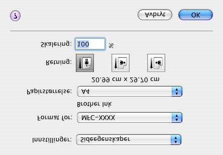 Bruke Brother-skriverdriveren med Apple Macintosh (Mac OS X) Velge alternativer for utskriftsformat 1 Fra et brukerprogram, som for eksempel TextEdit, klikk Fil-menyen og velg Utskriftsformat.