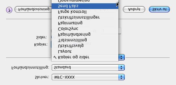 Sende en telefaks fra ditt Macintosh program (ikke tilgjengelig for DCP-110C og DCP-310CN) For brukere av Mac OS X Du kan sende en faks direkte fra et Macintosh -program.