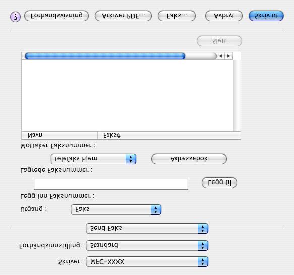4 Velg Faks fra hurtigmenyen Utgang. 5 Du adresserer faksen ved å skrive inn et faksnummer i boksen Legg inn Faksnummer. Deretter klikker du Skriv ut.