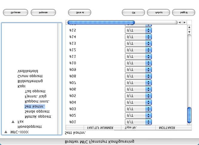 kortnummer (ikke tilgjengelig for MFC-210C) Knappen for Hurtig oppringing gir deg muligheten til å åpne vinduet for Sett kortnr.