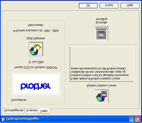 Kategorien Støtte Kategorien Støtte gir informasjon om driverversjon og innstillinger. I tillegg finner du koblinger til Brother Solutions Center og Web-områdene for driveroppdateringer.