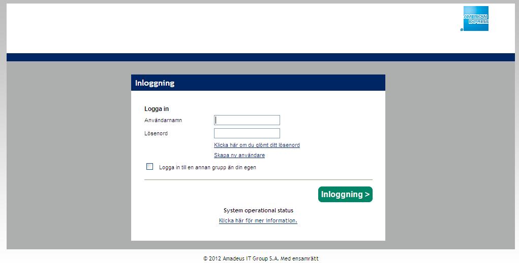 Oppgradering av American Express Online (AXO) 1 Innlogging skjer fra ny URL Du kommer til å få en ny URL å logge inn via, dvs en URL direkte til AXO AeTMs innloggingsside URL: