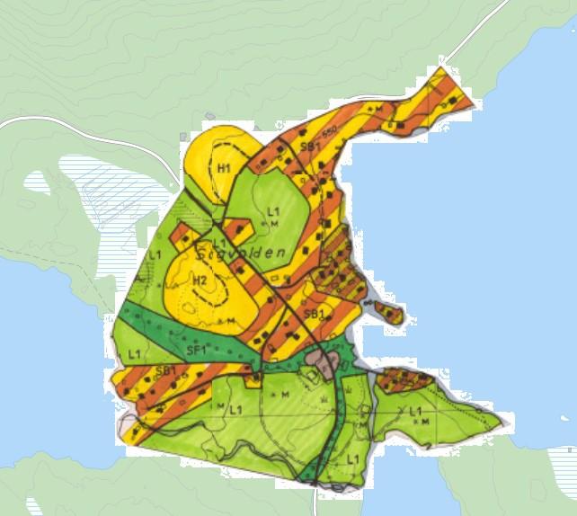 Saksutredning Bakgrunn for saken Gjeldende reguleringsplan Oversiktskart Planforslaget fremmes av Gran kommune. Reguleringsplan for Sagvolden ble vedtatt i 28.04.1994.