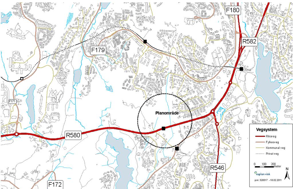 1 INNLEDNING Notatet tar for seg en beskrivelse av dagens og fremtidig vegsituasjon og trafikale vurderinger i forbindelse med boligbygging i planområdet.