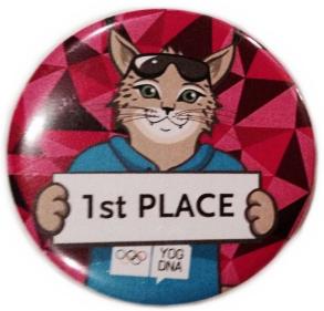 101 1st place, button ø 58.