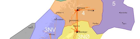 Reisestrømmene er gjengitt i progressiv skala, noe som medfører at store reisestrømmer fremstår som mindre enn de egentlig er.