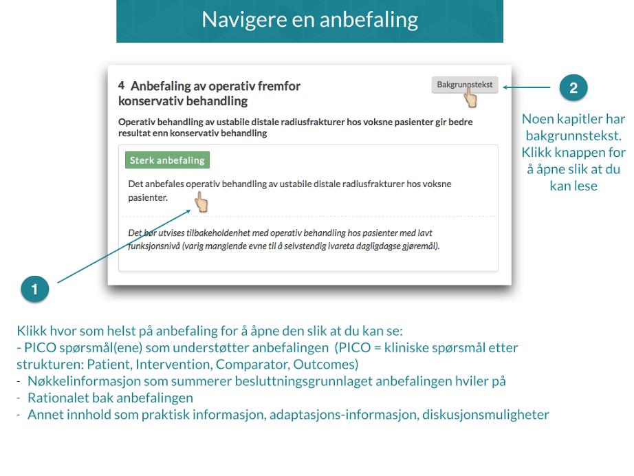 Forklaring og illustrasjon over hvilken informasjon som finnes