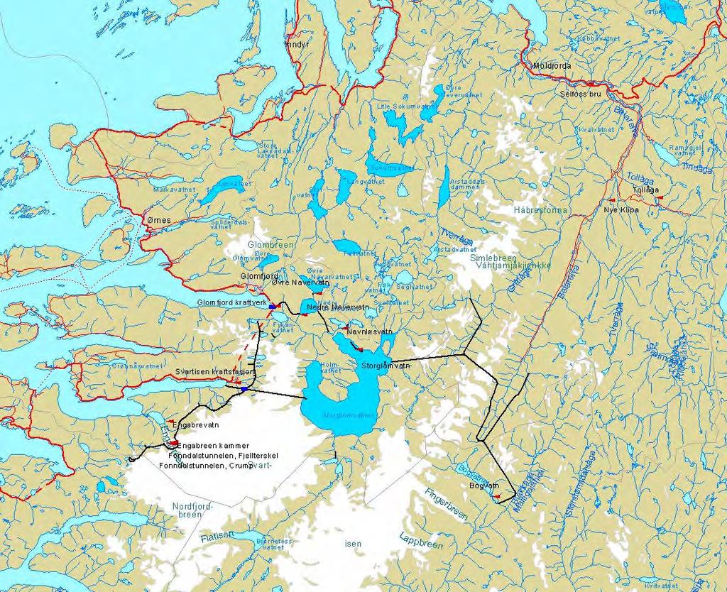 1 Overflatehydrologi Undersøkelsene av overflatehydrologiske forhold omfatter hydrometriske målinger ved avløpsstasjoner, magasiner og driftsvannføringsdata fra kraftstasjonene. 1.