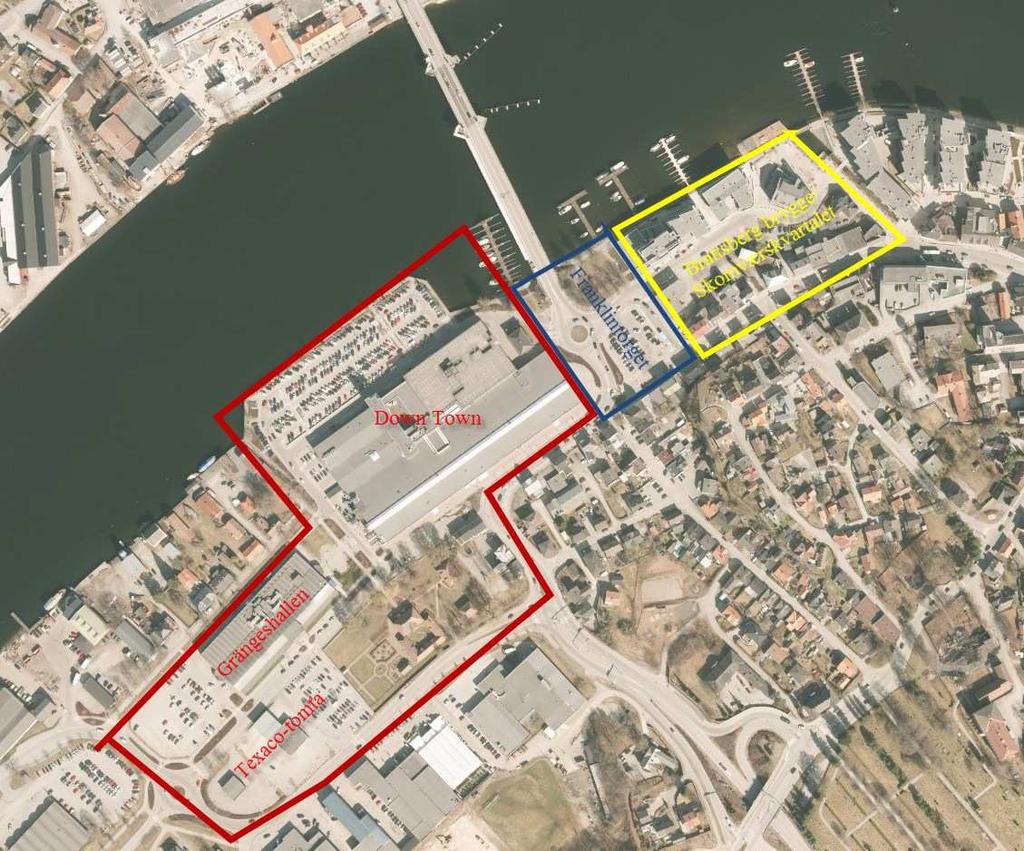 12 2.3 Planområdet i dag Planområdet fremstår som et sammensatt område, bestående av tre ulike typer delområder. Under er det vist en omtrentlig inndeling av de forskjellige områdene.