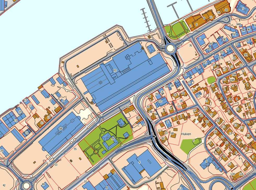 41 terreng. Den nye skiltingen bør imidlertid omfatte et større område enn bare Franklintoget. I prinsippet bør skiltet hastighet reduseres lenge før kjørende kommer inn på "shared space".