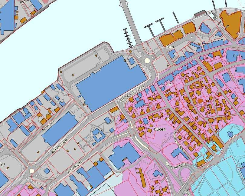 48 Utklipp fra NGU viser at planområdet består av fyllmasse (grått).