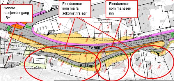 4.1 Fv. 900, veglinje 1100, profil 0-100 Planlagt veg følger eksisterende trase på samme nivå som dagens (se bilag 1). Traseen er relativt flat.