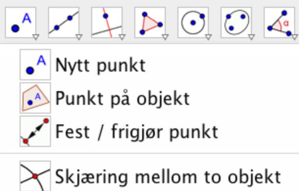 Vi tegner nå grafen til y = 10 for x-verdier mellom 0 og 12 i det samme koordinatsystemet.