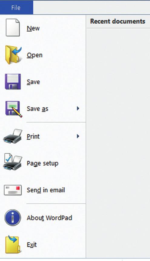 Opțiuni noi în acest meniu sunt: Send in e-mail (Trimitere prin e-mail) permite trimiterea documentului atașat printr-un e-mail.