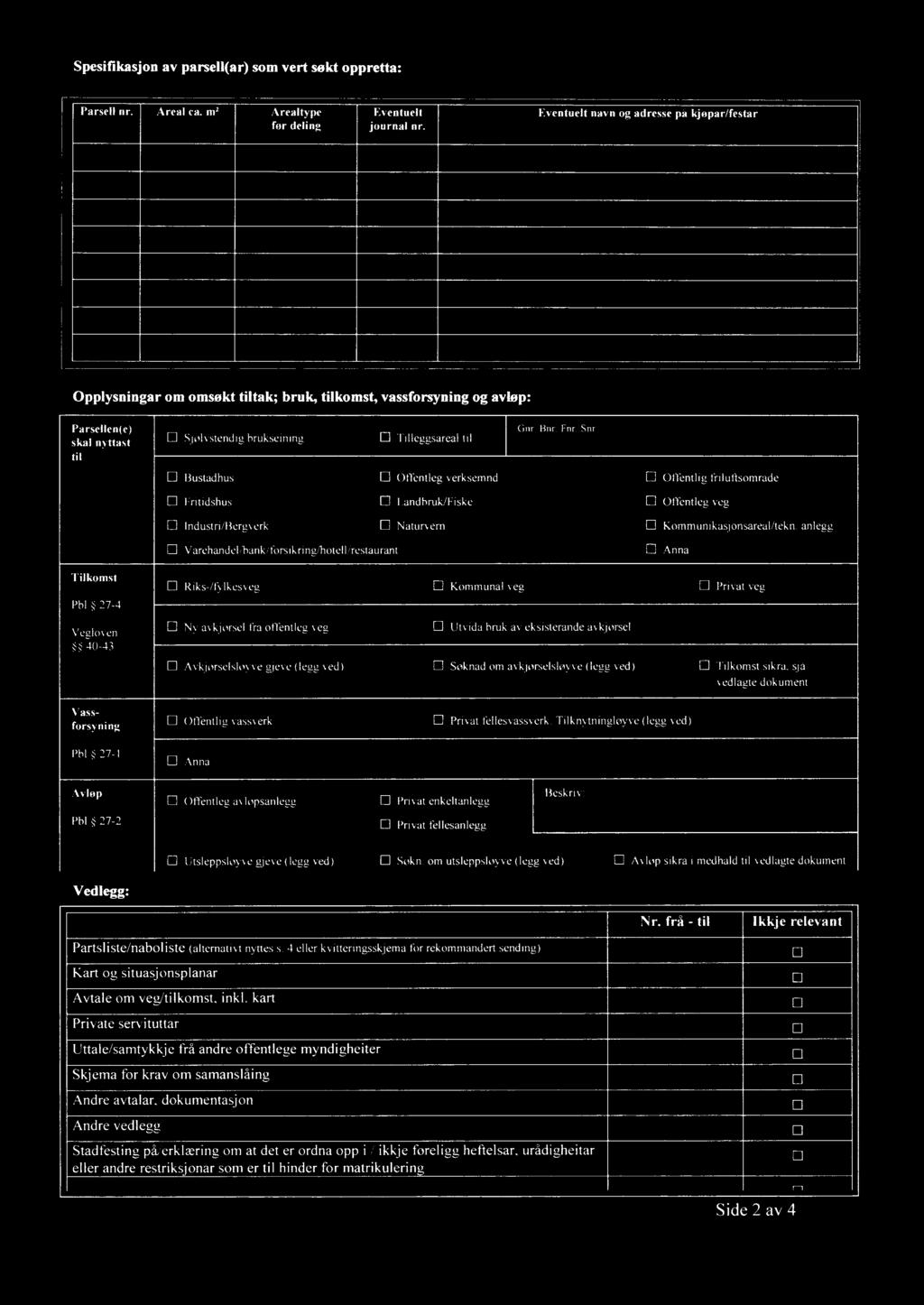 Kommunikasjonsareal/tekn anlegg [:l Varehandel/bank/forsikring/hotell/restaurant Tilkomst D Anna Cl Riks /fylkesveg E] Kommunal veg [[ Privat veg [:l Ny avkjørsel fra offentleg veg D Utvida bruk av