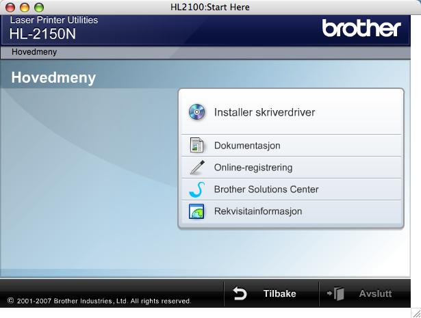 Dokumentasjon Vis brukermanualen for skriveren og brukerhåndboken for nettverket i HTML-format. Du kan også vise brukerhåndbøkene i PDF-format ved å åpne Brother Solutions Center.